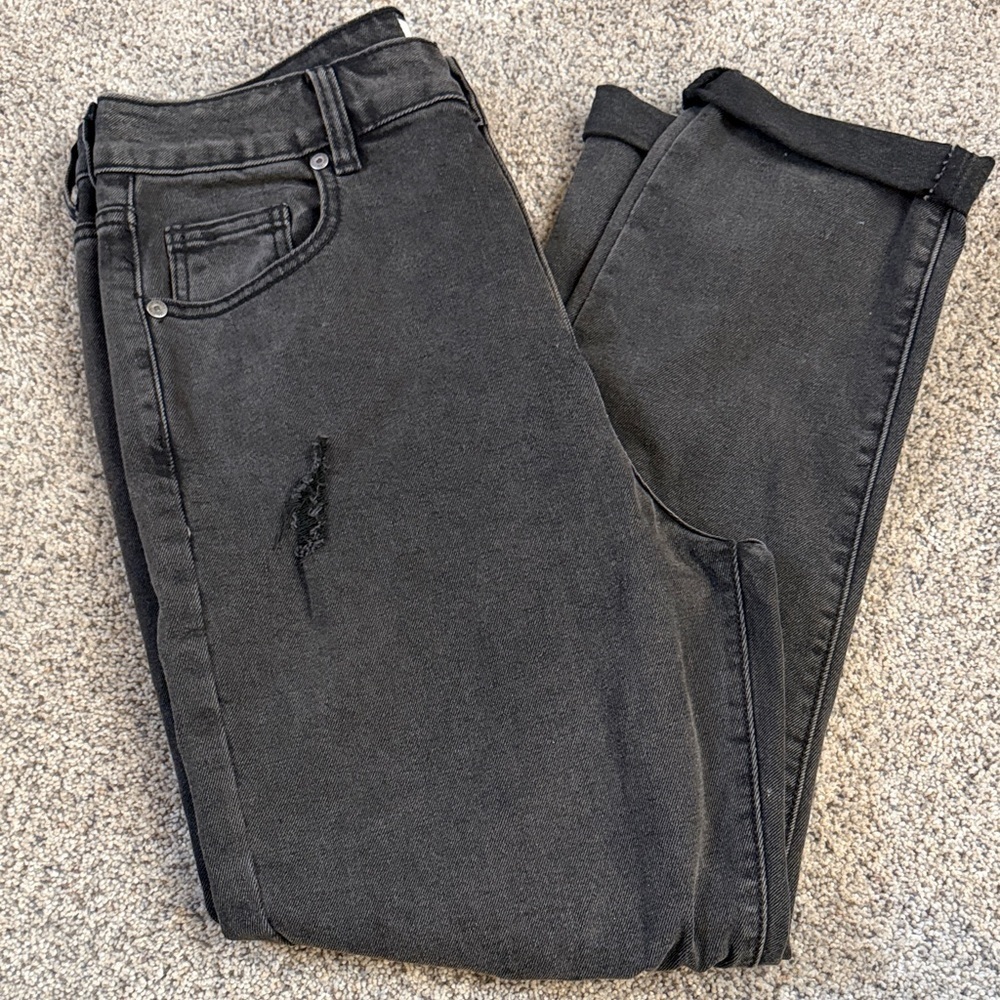 91 cotton on high 90s black denim straight leg